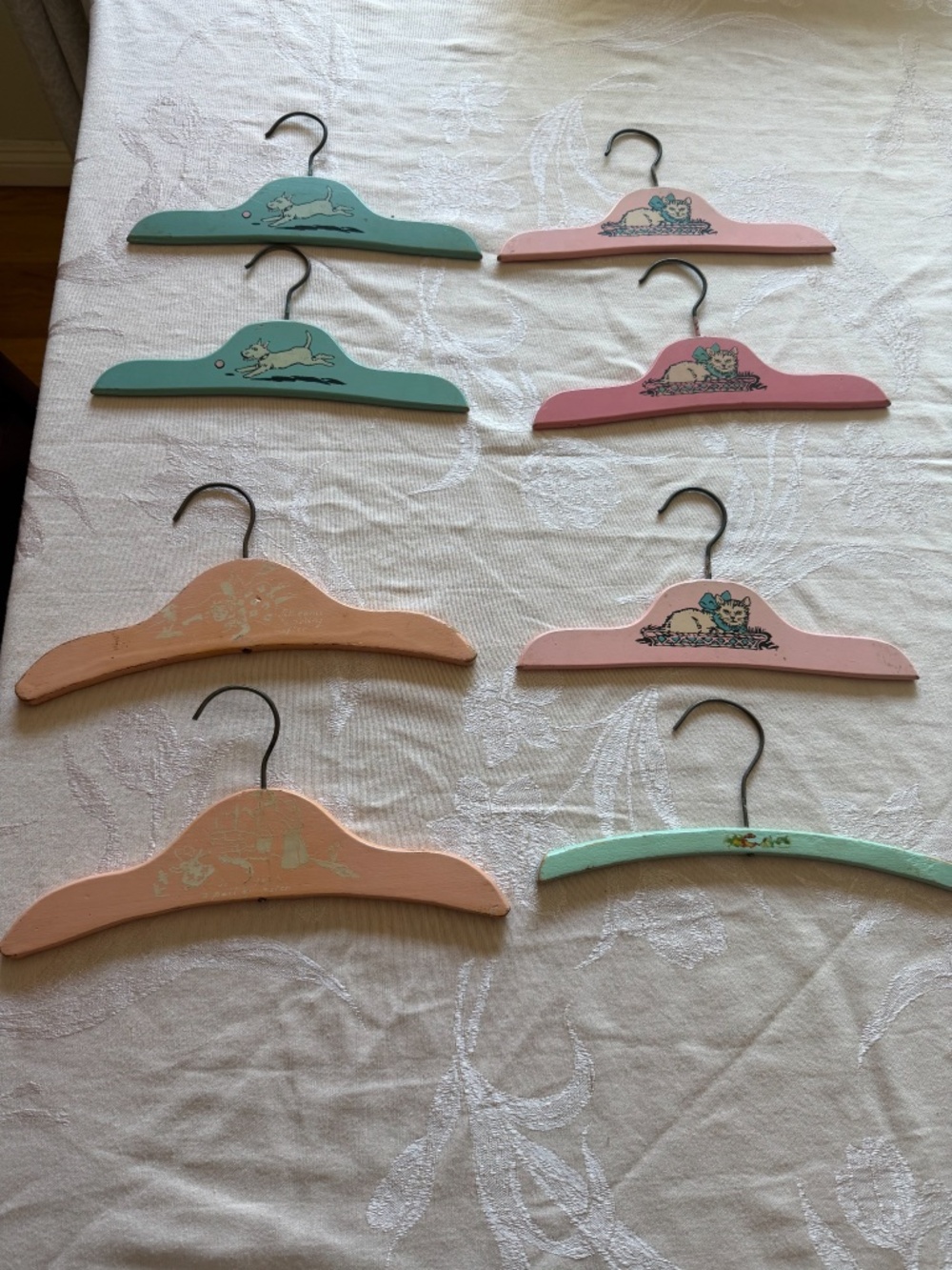 8 Vintage Wooden Hangers (Childs)